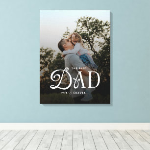 Moderne Leinwand mit Foto für den besten Vater all