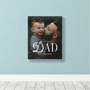Moderne Leinwand mit Foto für den besten Vater all
