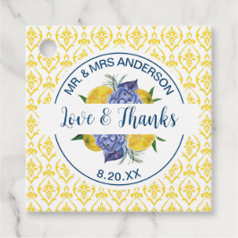 Moderne Lemon Citrus Summer Wedding Geschenkanhänger