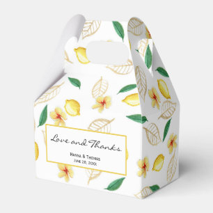 Moderne Lemon-Liebe und Dank Hochzeit Geschenkschachtel