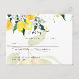 Moderne Lemon Tree UAWG Wedding Postkarte