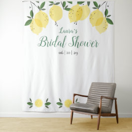 Moderne Lemons Brautparty Foto Stand Hintergrund Wandteppich