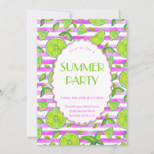 moderne Lemons Summer Party Einladung
