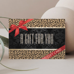 Moderne Leopard-Druck-Geschenkgutscheine Rabattkarte