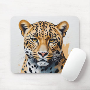 Moderne Leopard Malerei Wilde Kunst Mousepad