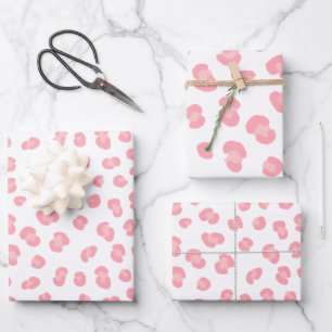 Moderne Leoparden-Druck-Muster Geschenkpapier Set