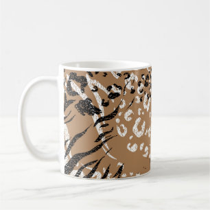 Moderne Leoparden: wilde Natur. Kaffeetasse