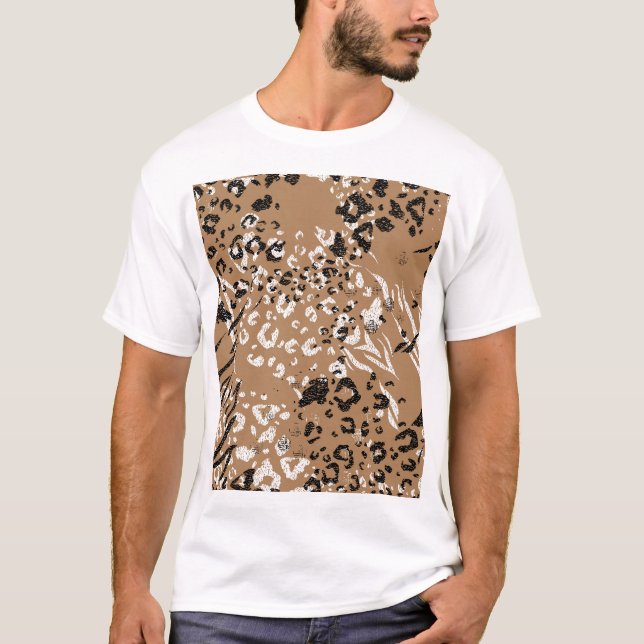 Moderne Leoparden: wilde Natur. T-Shirt (Vorderseite)