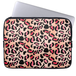 Moderne Leopardenmuster-Tierprint Laptopschutzhülle