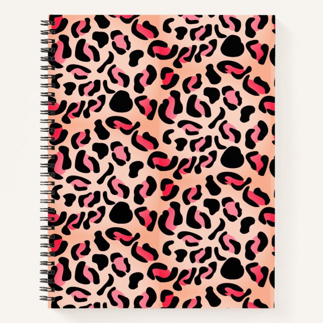 Moderne Leopardenmuster-Tierprint Notizbuch (Vorderseite)
