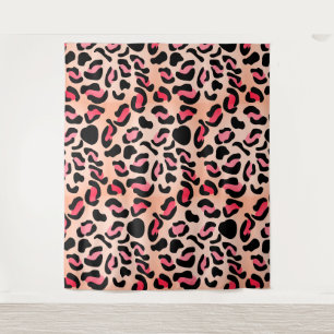 Moderne Leopardenmuster-Tierprint Wandteppich