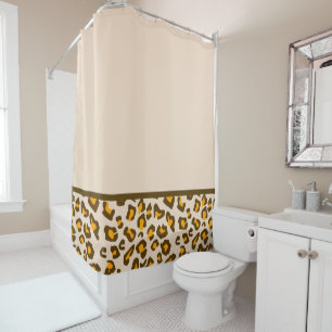 Moderne Leopardenprint-Muster Duschvorhang