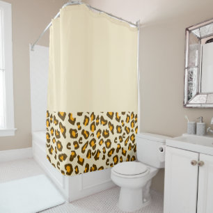 Moderne Leopardenprint-Muster Duschvorhang