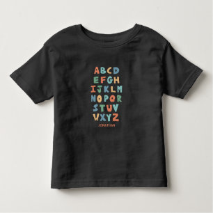 Moderne lernen ABC Alphabet Personalisiert Educati Kleinkind T-shirt
