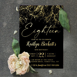 Moderne Leuchten 18. Geburtstagsparty Real Folieneinladung