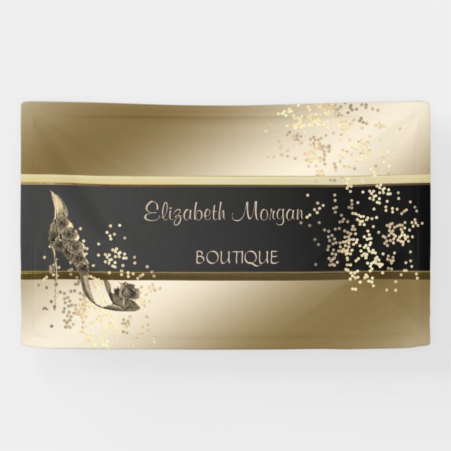 Moderne, leuchtende, blühende High Heels Banner (Horizontal)