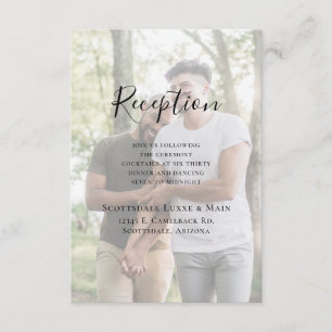 Moderne LGBTQ Hochzeitsempfehlung für Foto Begleitkarte