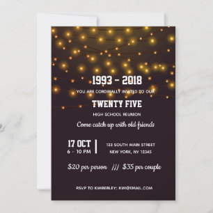 Moderne Lichterketten Einladung