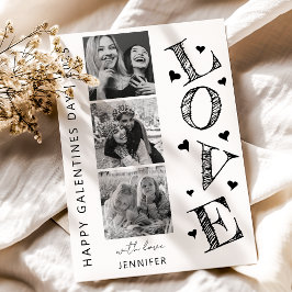 Moderne Liebe 3 Foto Galentine Tageskarte Feiertagskarte