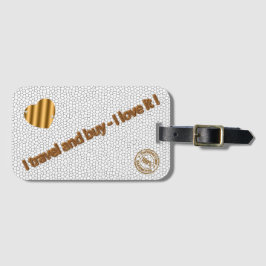 Moderne Liebe aus Hartglas Gepäckanhänger