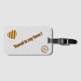 Moderne Liebe aus Hartglas Gepäckanhänger