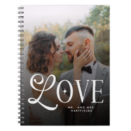 Moderne Liebe Benutzerdefinierte Hochzeit 2 Fotos  Notizblock