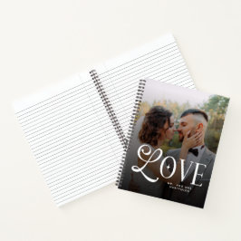 Moderne Liebe Benutzerdefinierte Hochzeit 2 Fotos  Notizbuch