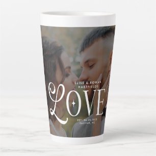 Moderne Liebe Benutzerdefinierte Hochzeitsfoto-Paa Milchtasse