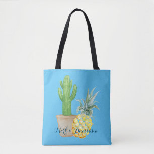 Moderne Liebe Blaue Ananas und Kakteen