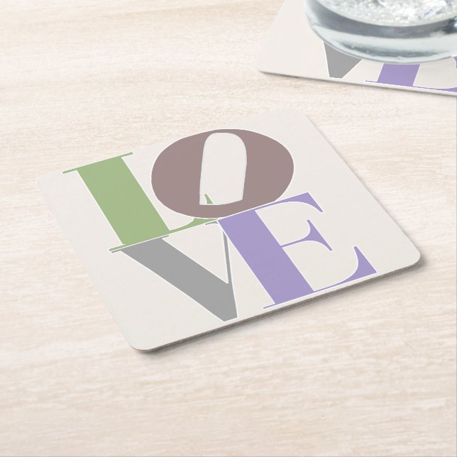 Moderne Liebe Custom Wedding Rechteckiger Pappuntersetzer (angewinkelt)