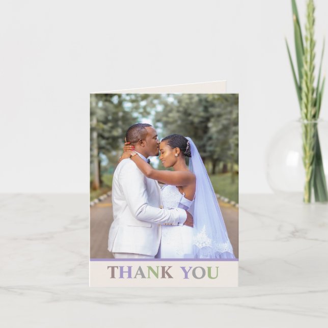 Moderne Liebe Custom Wedding Vielen Dank (Vorderseite)