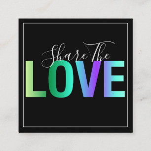 Moderne Liebe-Empfehlungs-Karte Quadratische Visitenkarte