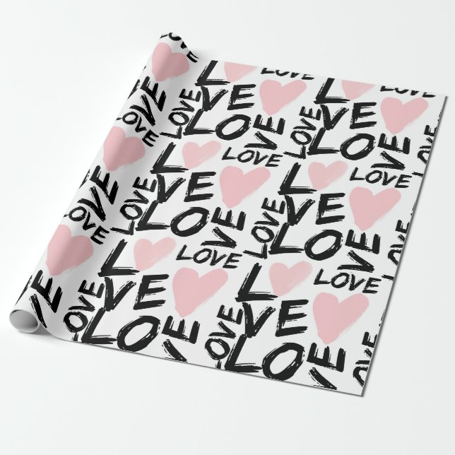 Moderne Liebe Geschenkpapier (Ungerollt)