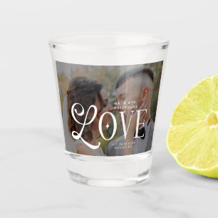 Moderne Liebe Herr und Frau Individuelle Hochzeits Schnapsglas