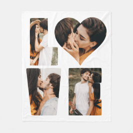 Moderne LIEBE Herz Foto Instagram Valentinstag Fleecedecke
