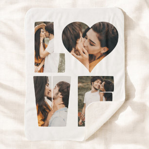 Moderne LIEBE Herz Foto Instagram Valentinstag Sherpadecke