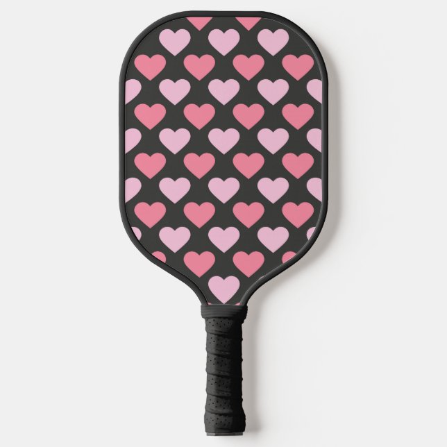 Moderne Liebe Herzmuster Pickleball Schläger (Vorderseite)