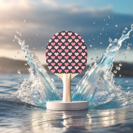 Moderne Liebe Herzmuster Tischtennis Schläger