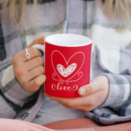 Moderne Liebe Herzt Niedliches Glückwunsch Valenti Kaffeetasse
