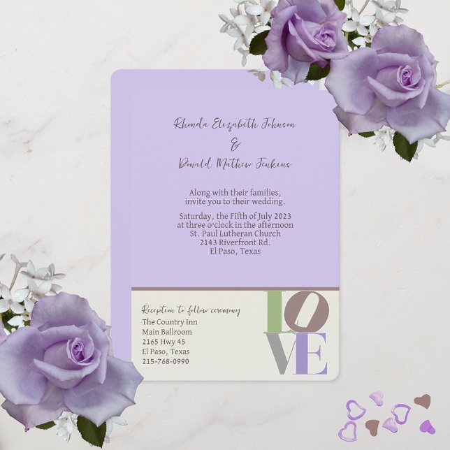 Moderne LIEBE Hochzeitseinladung Einladung (Von Creator hochgeladen)