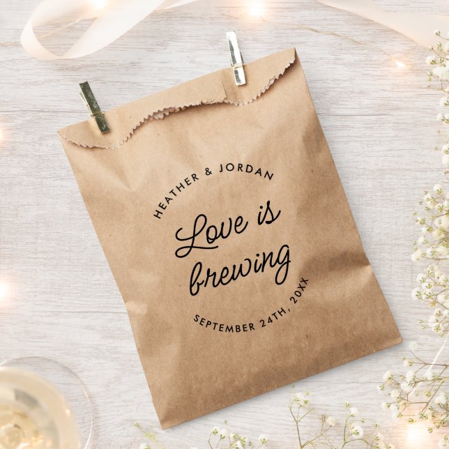 Moderne Liebe ist das Brechen von Hochzeitscoffee- Geschenktütchen (Ausgeschnitten)