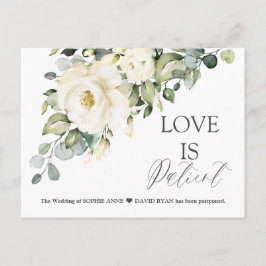 Moderne Liebe ist ein geduldiges Hochzeitsupdate m Postkarte