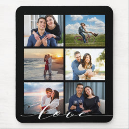 Moderne Liebe Kalligrafie FotoCollage Mousepad