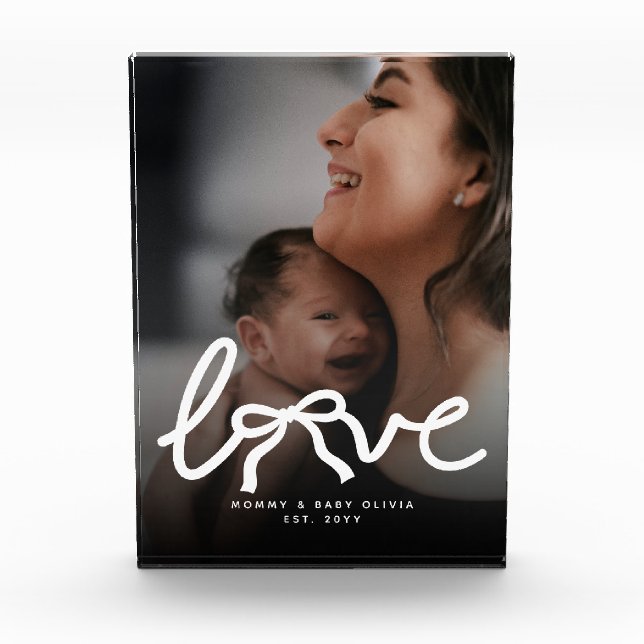 Moderne Liebe Mama Baby Foto Erster Muttertag (Vorderseite)
