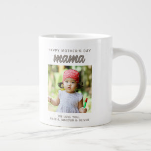 Moderne Liebe Mama Kids Foto Happy Mother's Day Jumbo-Tasse