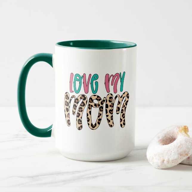 Moderne Liebe Meine Mama Mütter Tagesgeschenk Tasse (Mit Donut)