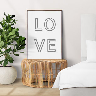 Moderne Liebe   Monochrome Zitat Art Trendy Stilvo Poster