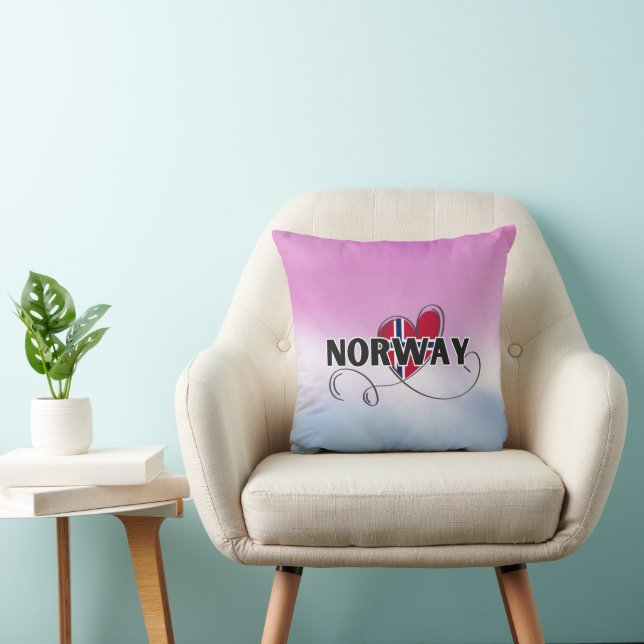 Moderne Liebe Norwegen Flaggenskandinavien Souveni Kissen (Stuhl )