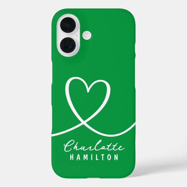 Moderne Liebe Personalisierter Name Case-Mate iPhone Hülle (Rückseite)