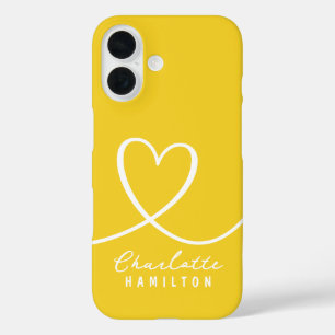 Moderne Liebe Personalisierter Name iPhone 16 Hülle